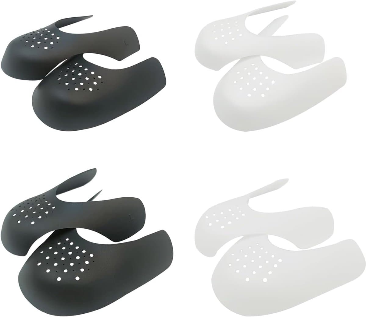 4 paar schoenvouwbeschermers, 2 maten, vouwbeschermers met ademende gaten, snijbare vouwbeschermers voor Air Force 1, universele anti-vouwbeschermers voor de meeste sneakers,