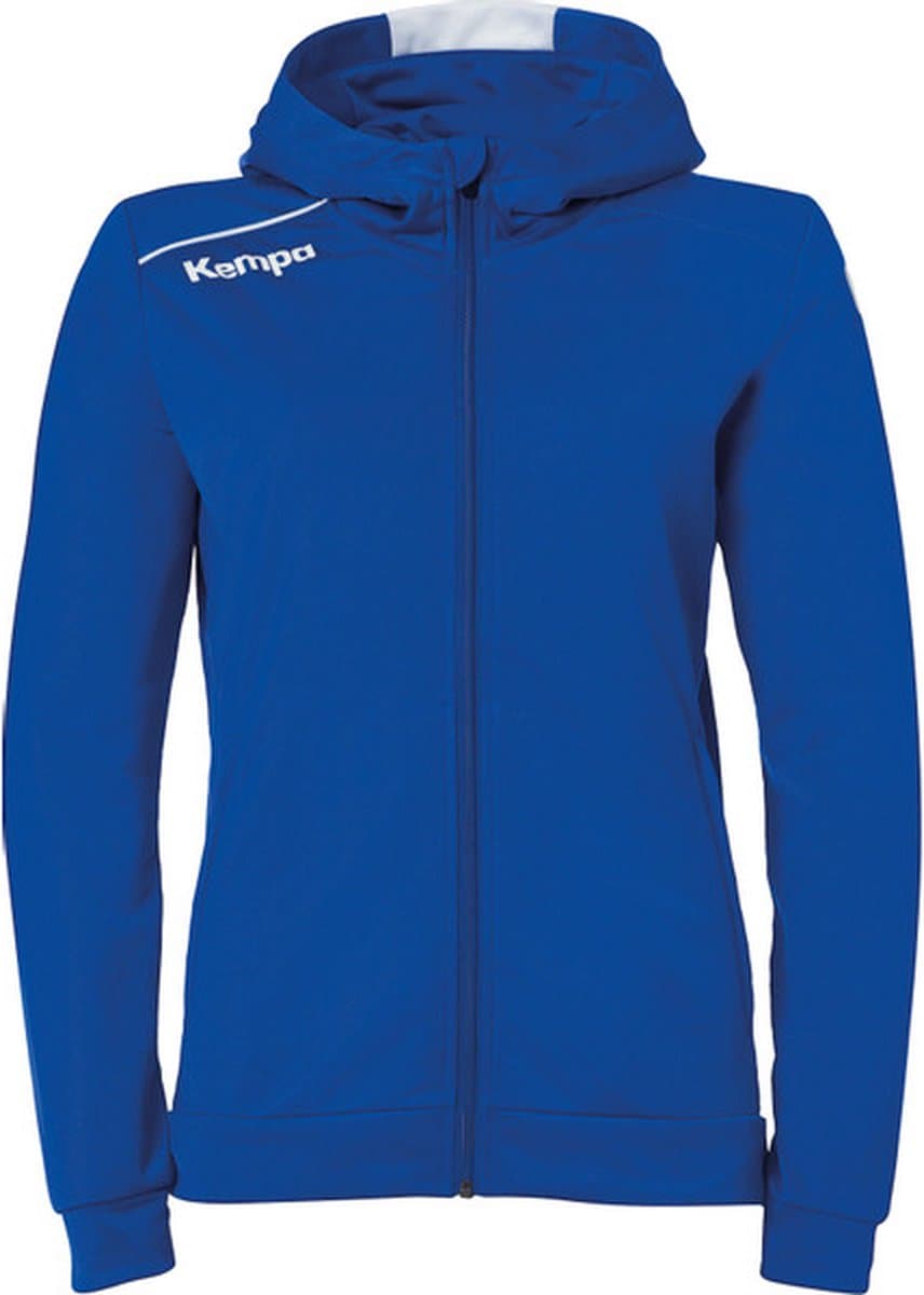 Kempa Player Hood Jacket Dames - sportvest - blauw/wit