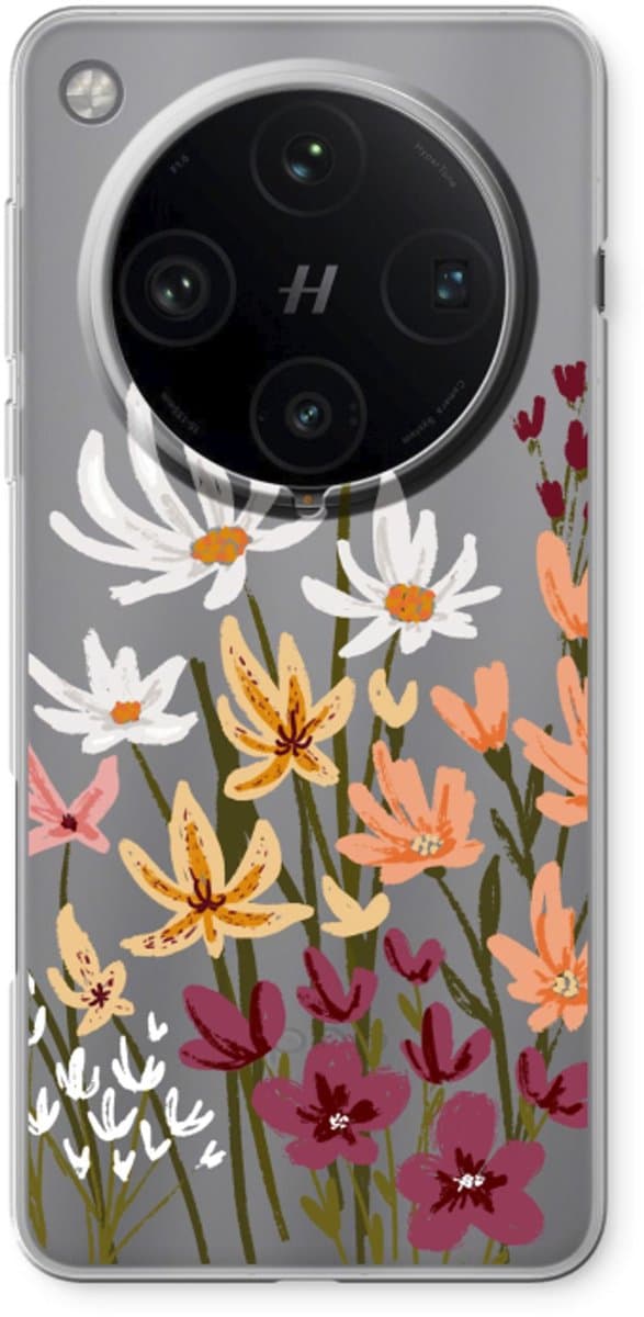 Case Company® - Hoesje geschikt voor Oppo Find X8 Pro hoesje - Painted wildflowers - Soft Cover Telefoonhoesje - Bescherming aan alle Kanten en Schermrand