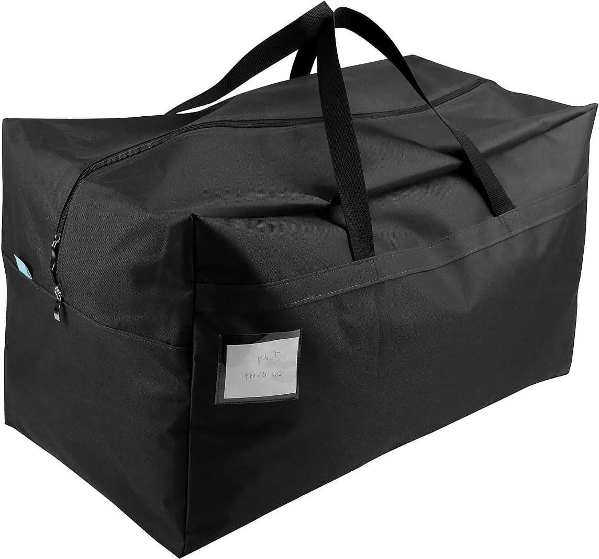 Orivio - Waterdichte College Draagtas 100L voor Thuis Verhuizen en Opbergen - Zwart met Ornament Opbergmand