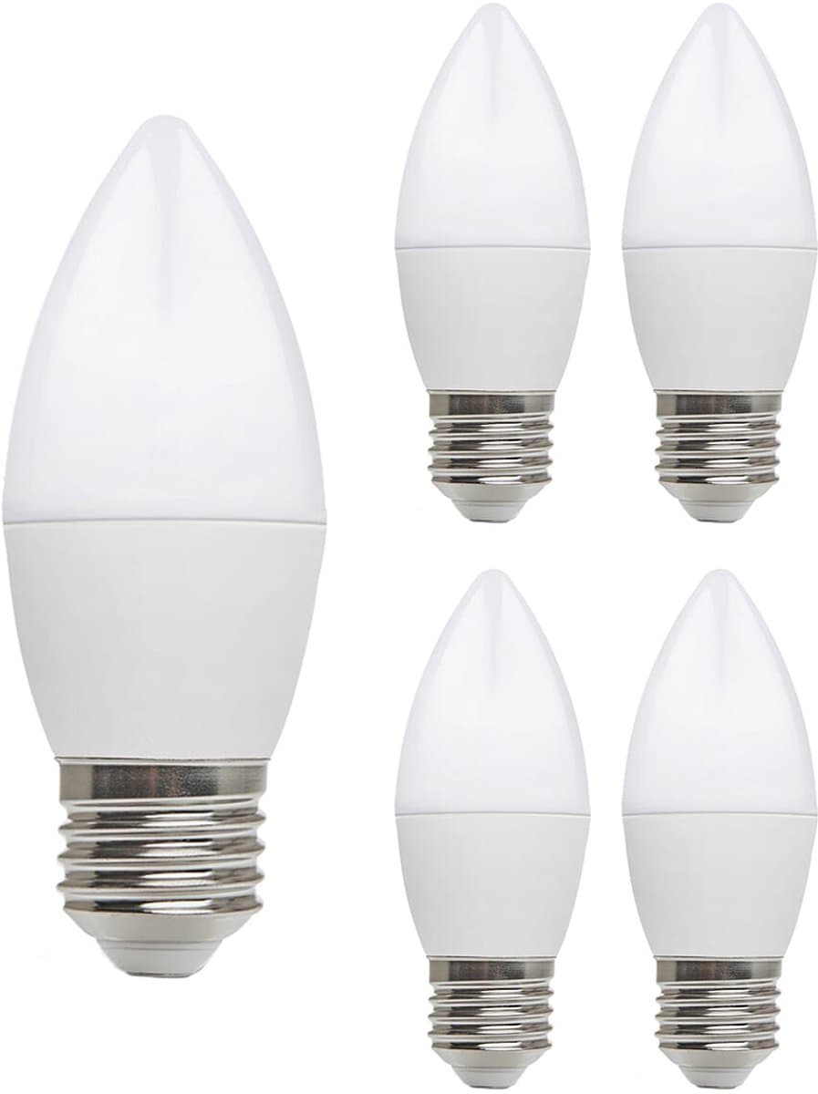 Kobi LED Lamp Kaarsvorm E27 8.5W - 806lm - 4000K - 230V - Voor Hal, Overloop of Werkplek - 5 stuks