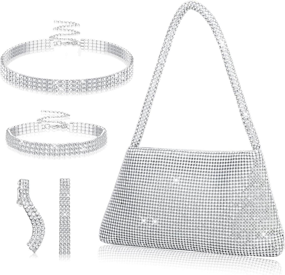 Set van 4 elegante dameshandtassen met ritssluiting - stijlvolle opbergtassen voor vrouwen