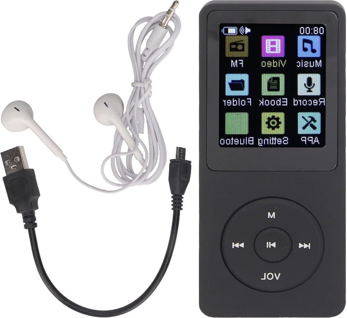 Zakmuziekspeler HD-luidspreker 18-inch kleurendisplay - Reisvriendelijke MP3-speler voor foto-video afspelen .