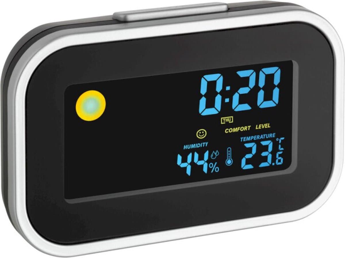 TFA Dostmann 60.2015 Wekker Quartz Zwart, Zilver Alarmtijden: 1