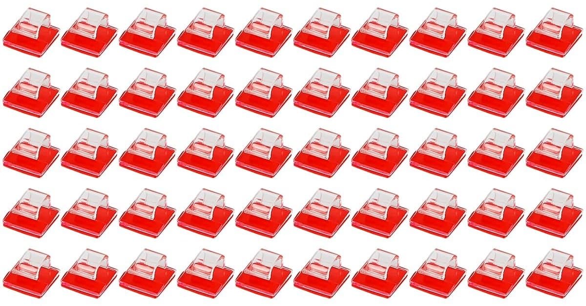 Dailygoods - Kabelclips - Transparante zelfklevende kabelhouder - Eenvoudig te installeren - Kabelorganiserende clips - Geschikt voor thuis en kantoor