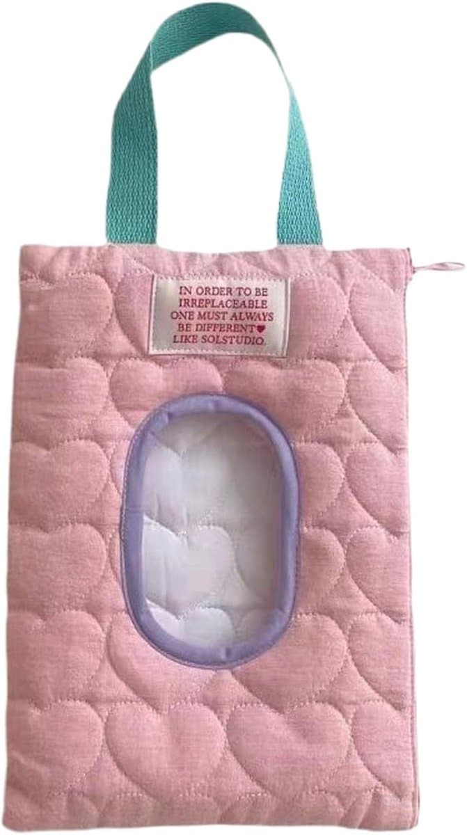 Luierdoekhouder - Veegzak - Onderweg Organiseren - Jamvrije Extractie - 23x17 cm - Roze