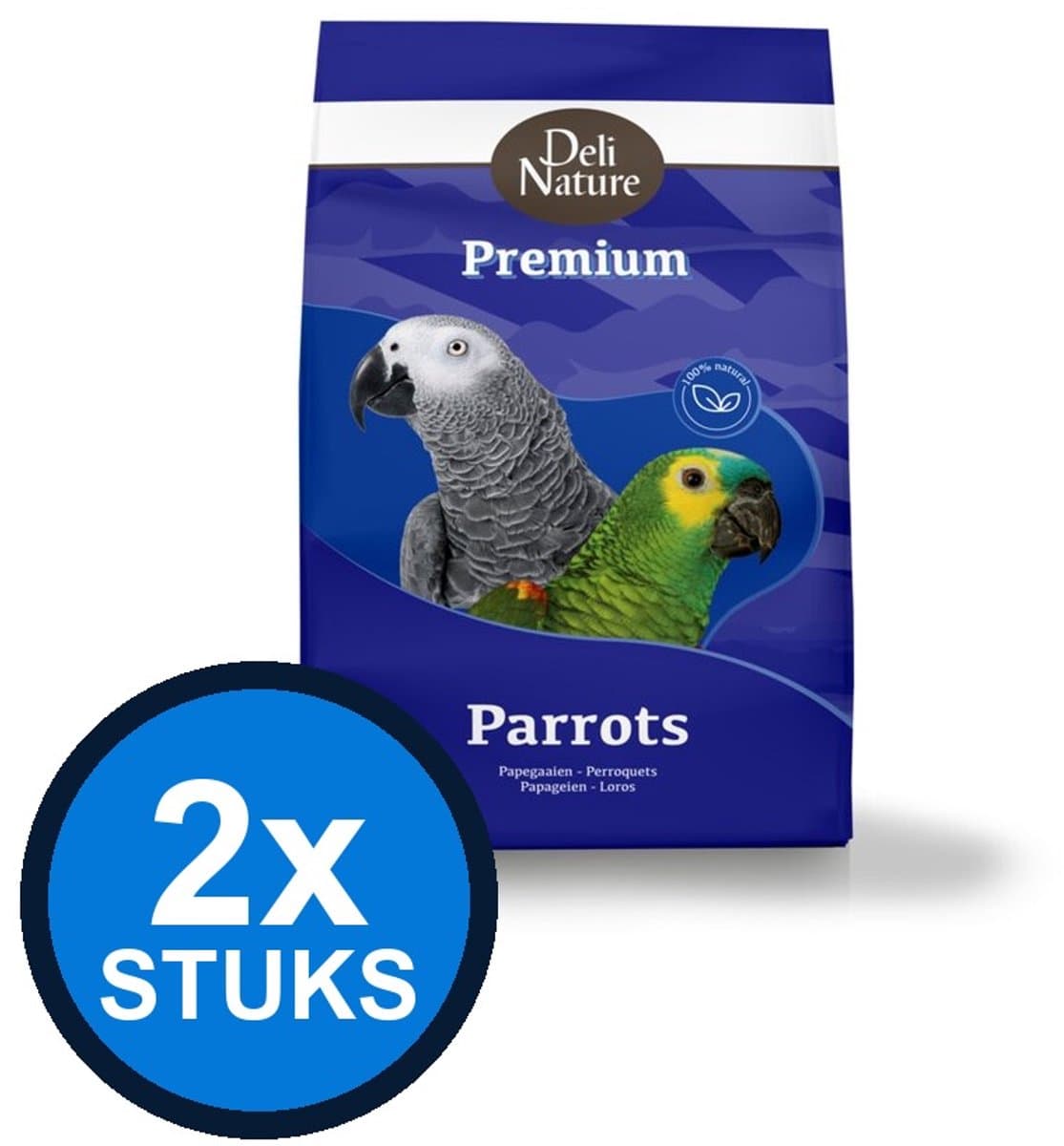 2x Deli Nature - Premium papegaaien 3kg - Vogelvoer - 3 kg