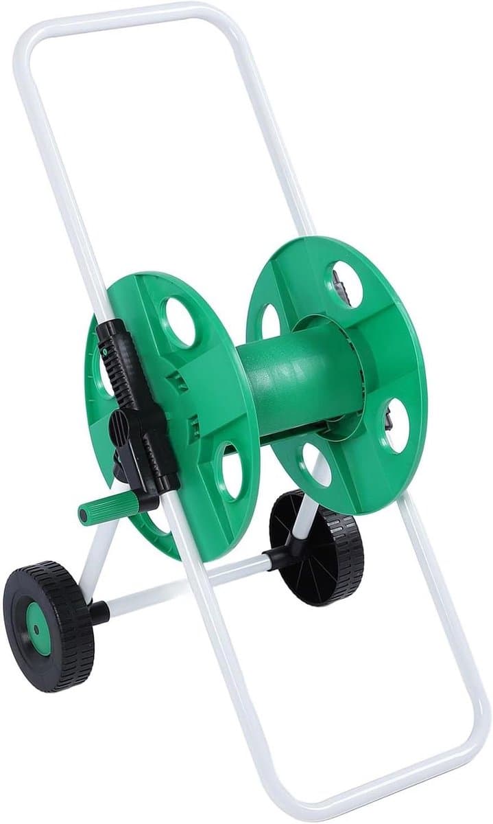 Waterslang Haspelwagen - Slangenkar Tuin - Tuinslang Opbergen - Met Wielen - Tot 50m Slang - Groen