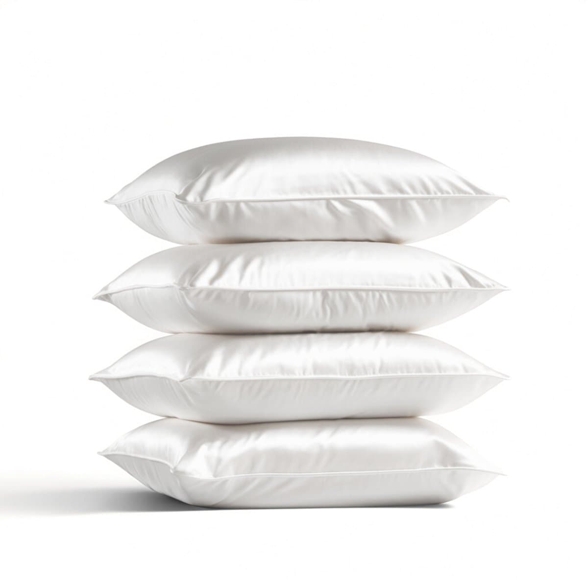 4x Zijden Kussensloop 45x65cm Wit Ritssluiting 19 Momme - Kussensloop set - Luxe Silk Kussensloop 100% moerbei zijde - Zijde kussensloop - Silk Heaven - 45x65cm (voor ergonomische kussens 60x40cm) / Ritssluiting