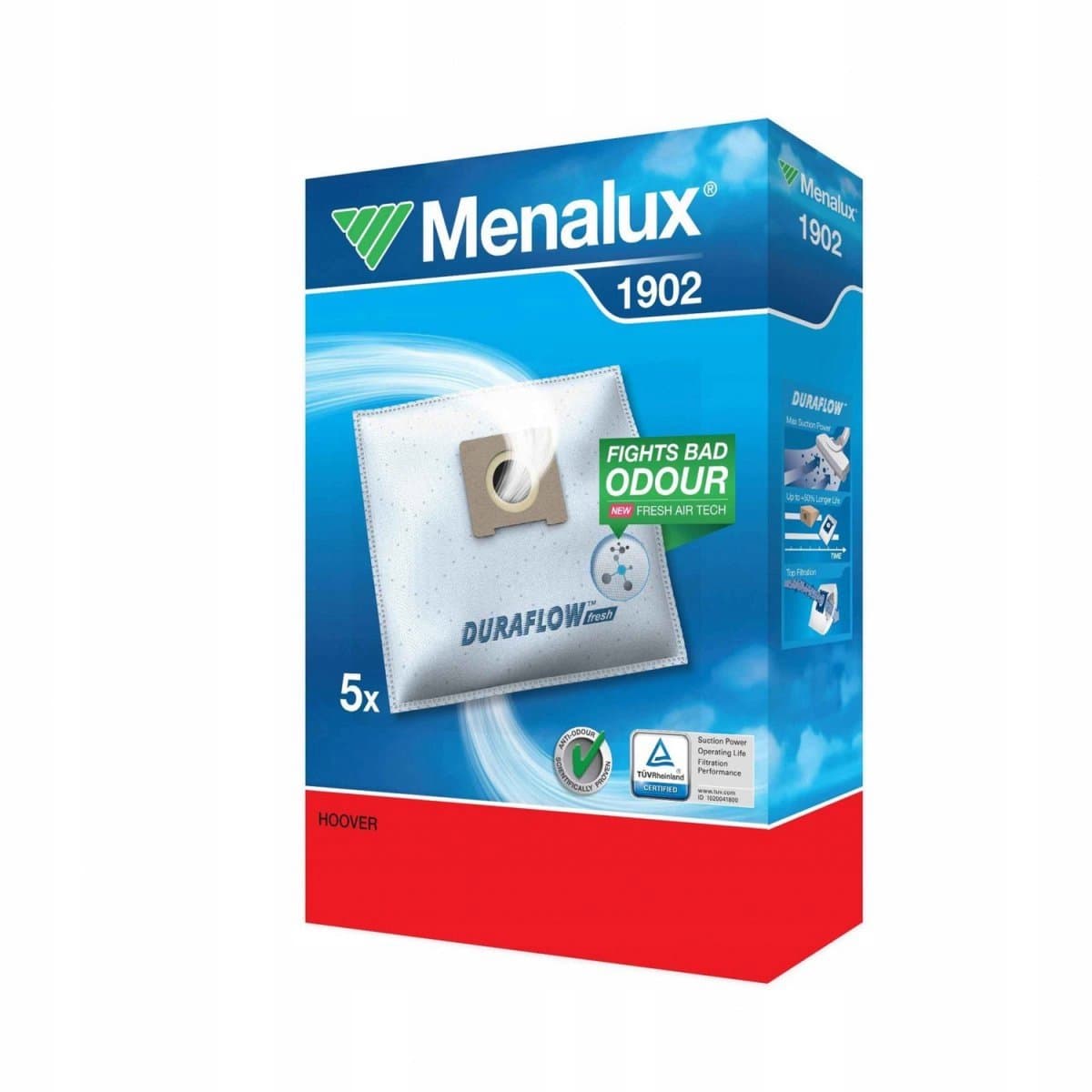 Menalux 1902 Stofzuigerzakken voor Hoover - 5 Stuks