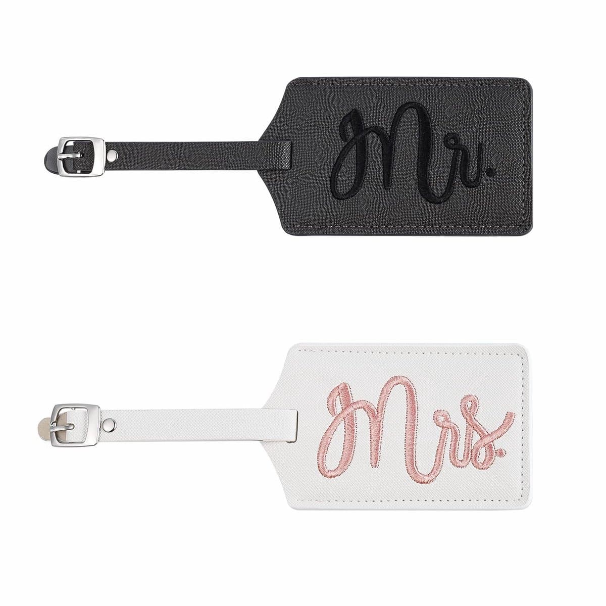 Dailygoods - Kofferlabels voor Bruiloft - Mr en Mrs Bagagelabels van Kunstleer