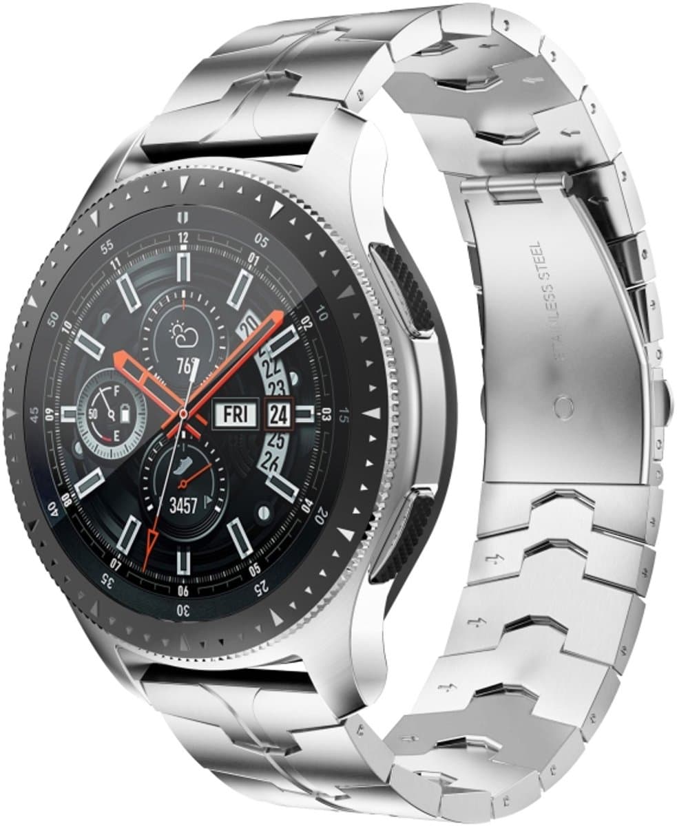 Voor Garmin Venu 2 / Forerunner 265 / 255 22 mm universele roestvrijstalen horlogeband (zilver)