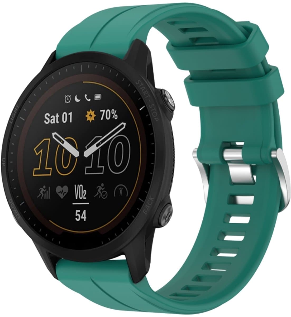 Voor Garmin Forerunner 955 22 mm Solid Color Silicone Watch Band (groen)