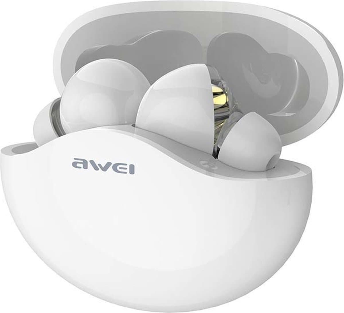 AWEI T12 TWS Bluetooth sporthoofdtelefoon wit/wit
