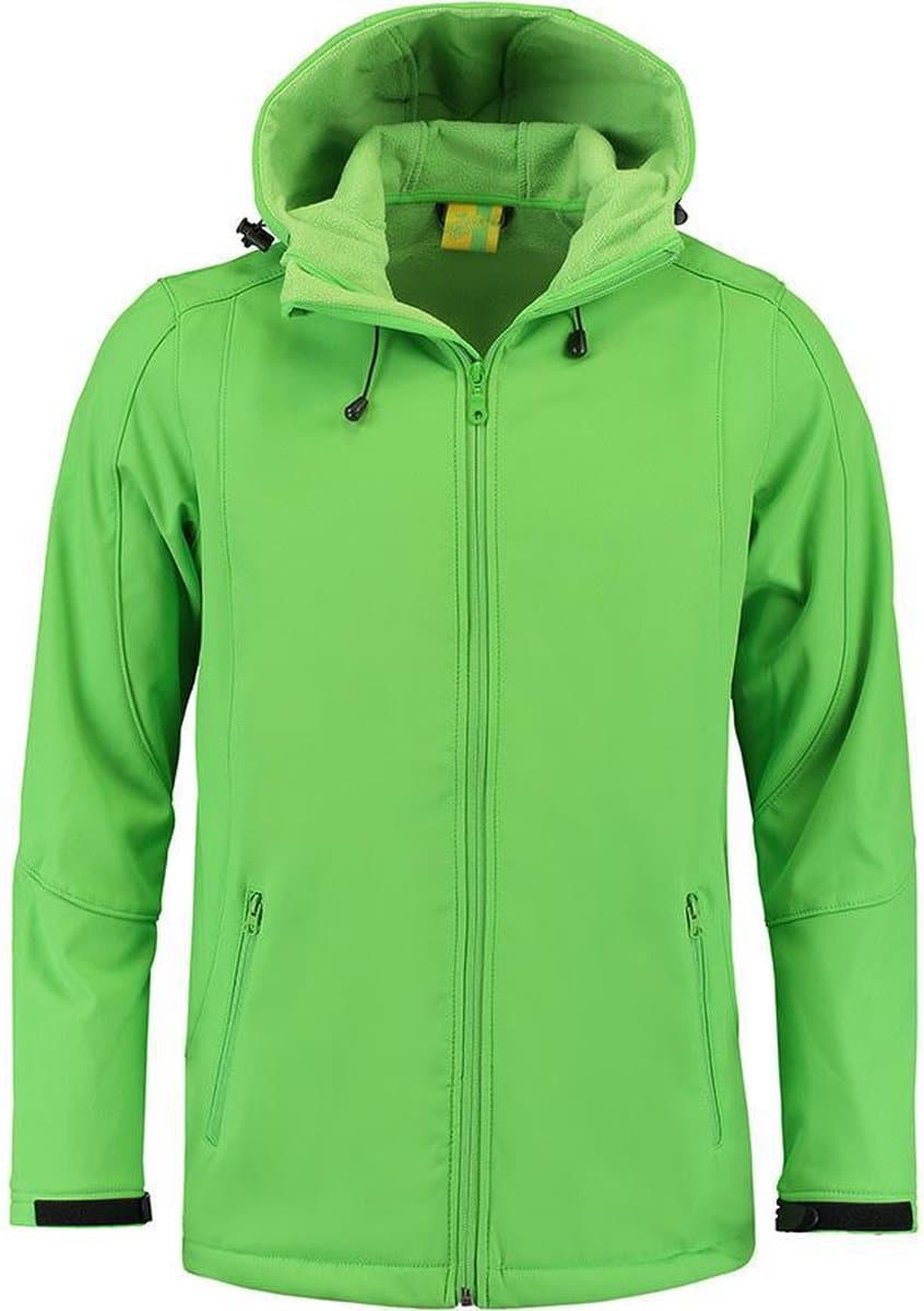 L&S Jas Capuchon Softshell Heren - Mannen - Lime - S