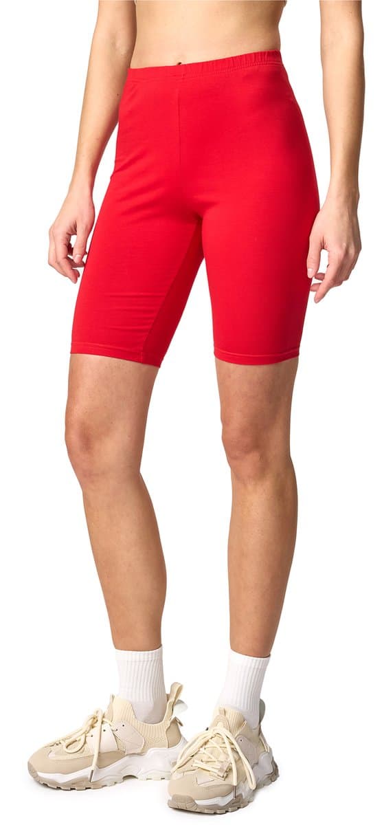 Merry Style MS-MS10-200-LE Dames Leggings - Sport - Vrijetijdsbroek - Kort - Katoen - Sporbroek - Yogabroek - Rood - 3XL