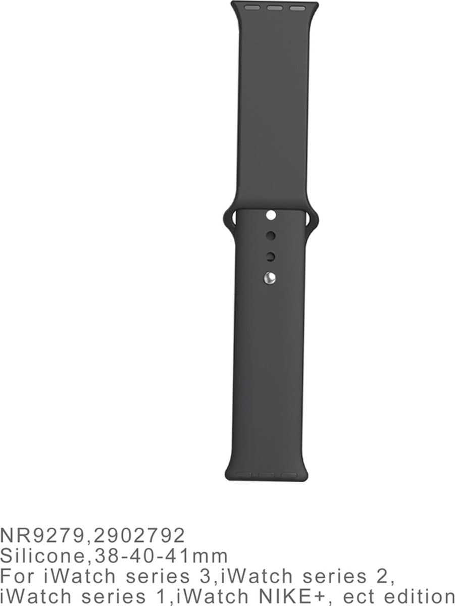Bandje geschicht voor iWATCH 38-40mm - Watch Bandje - Watch Band - Horloge Bandje 38-40mm - Zwart