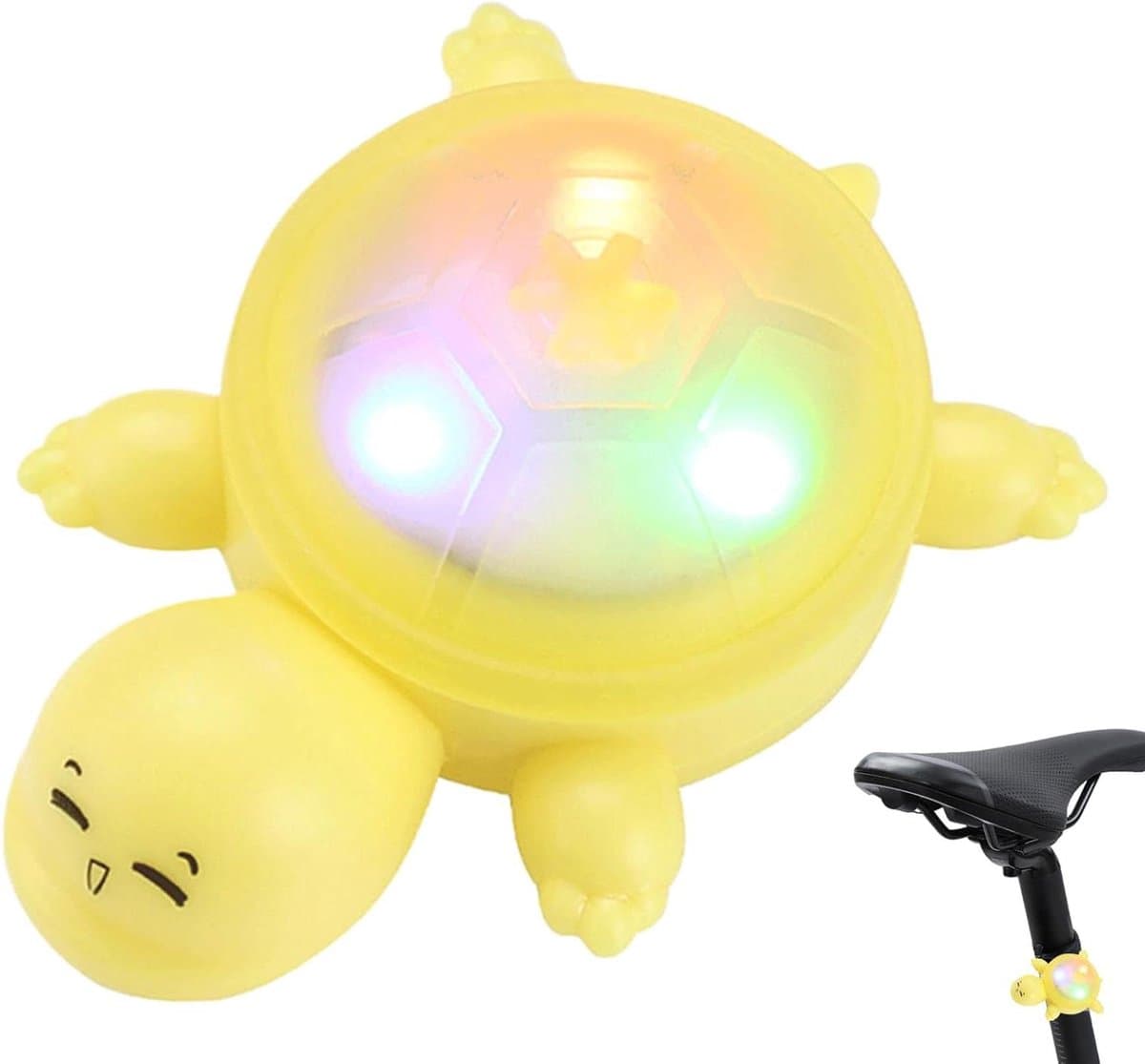 Fietsverlichting Achter - Fietslamp Waarschuwing - Nachtelijke Ritten - Automatische Detectie - 6 x 5 x 5 cm - Geel