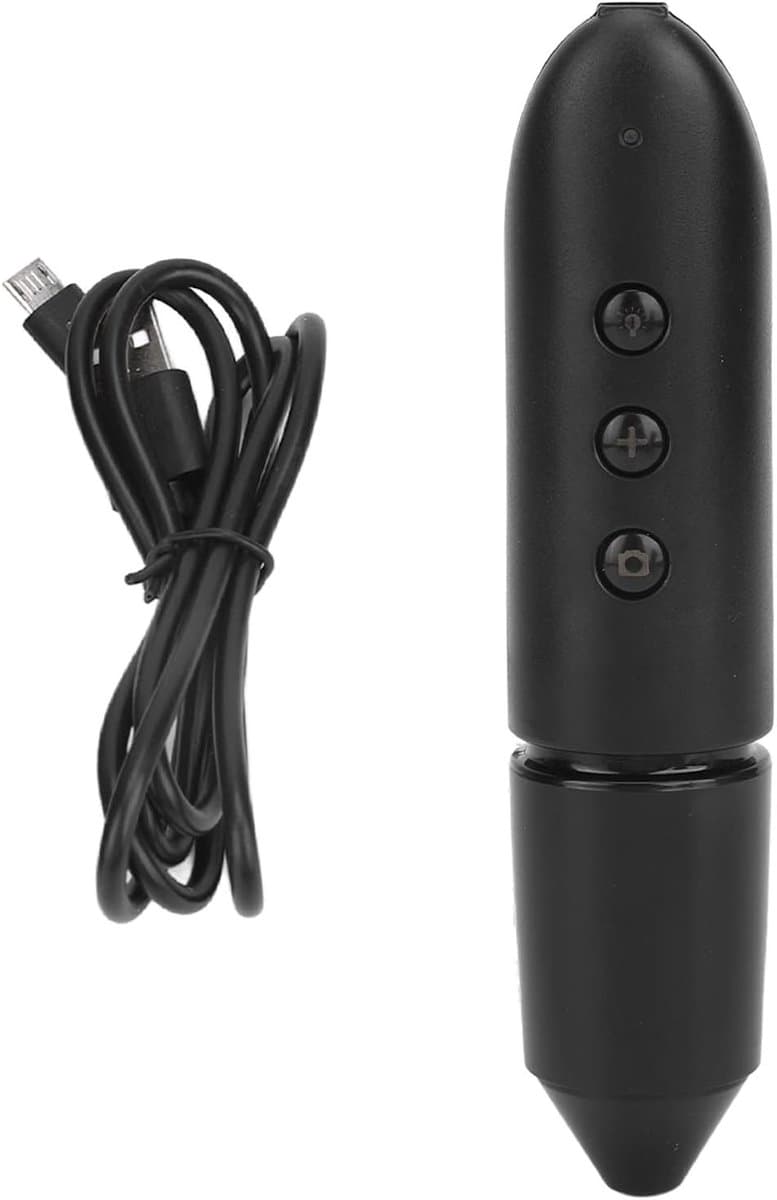 Haar- en Scalp Analyzer met 100X Vergroting en WiFi Verbinding voor Folliculaire Gezondheid en Huidanalyse in Mat Zwart