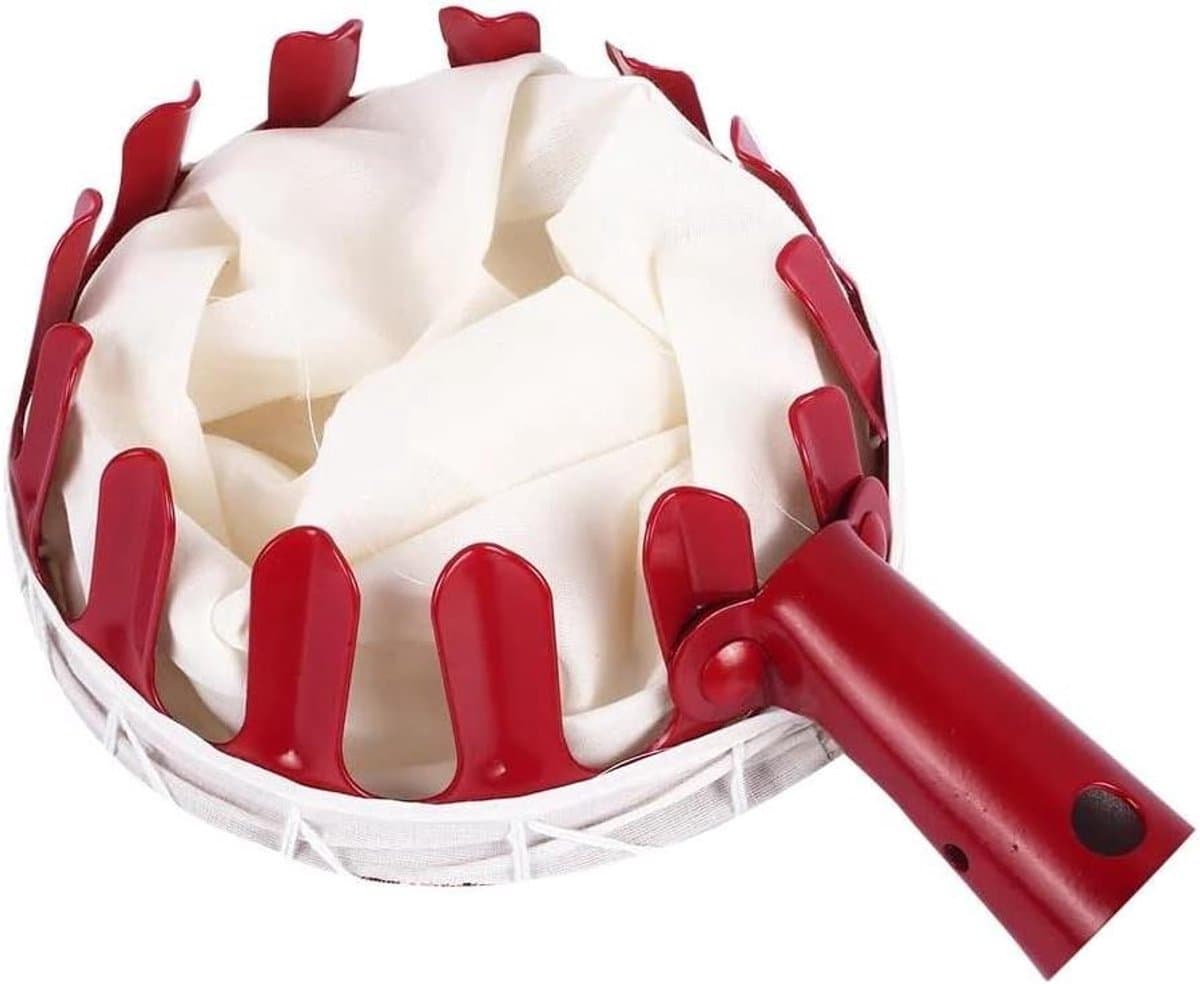 Fruitplukker Gereedschap - Fruitvanger Collector - Fruit Oogsten - Met Kniptanden - 25x14cm - Rood