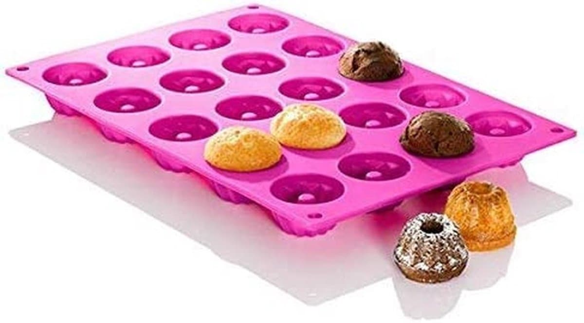 ZEYNOMAX- Tulbandvorm - Siliconen Bakvorm - 20 Holtes - Antiaanbaklaag - Flexibel - Duurzaam - Voor Oven/Magnetron/Vriezer