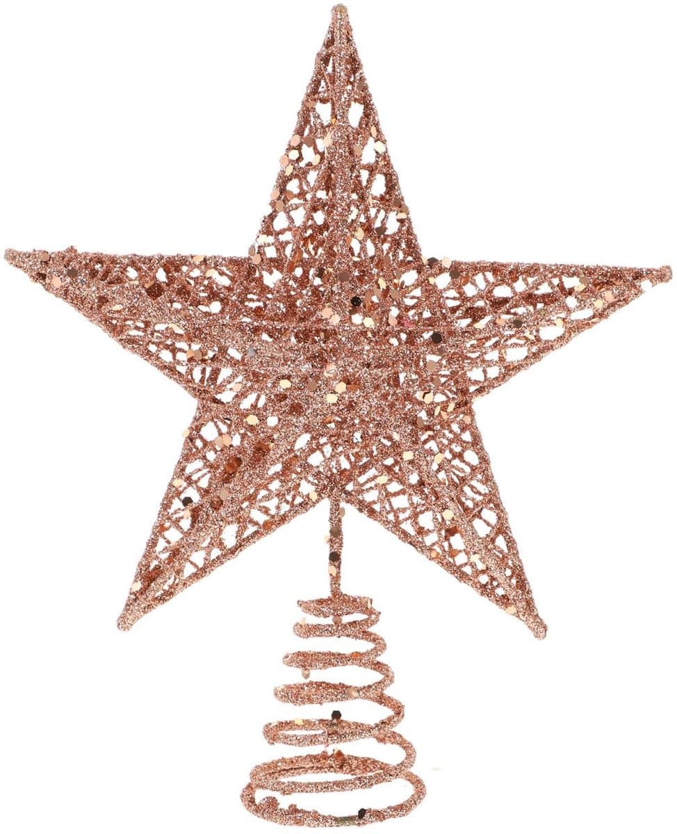 Dailygoods - IJzeren Kerstboomster met Glitter voor Feestdecoratie
