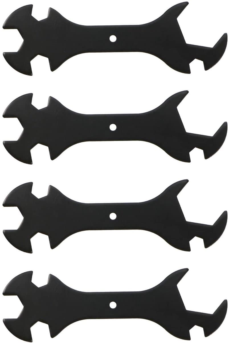 Dailygoods- Platte Spanner Set 5-in-1 - 3D Printer Gereedschap - Moersleutel 6/7/8/10/20,2 mm - Multifunctioneel - Zwart - Metaal