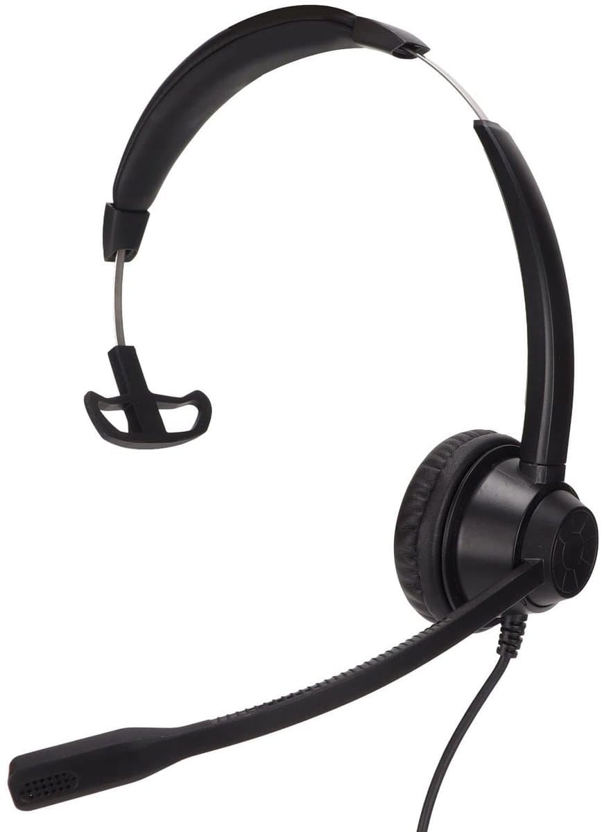 Dailygoody - Bedrade Headset - Ruisonderdrukking - Draagbare headset met één oor - Zwart - Klantenservice headset - Voor callcenters en telemarketing .