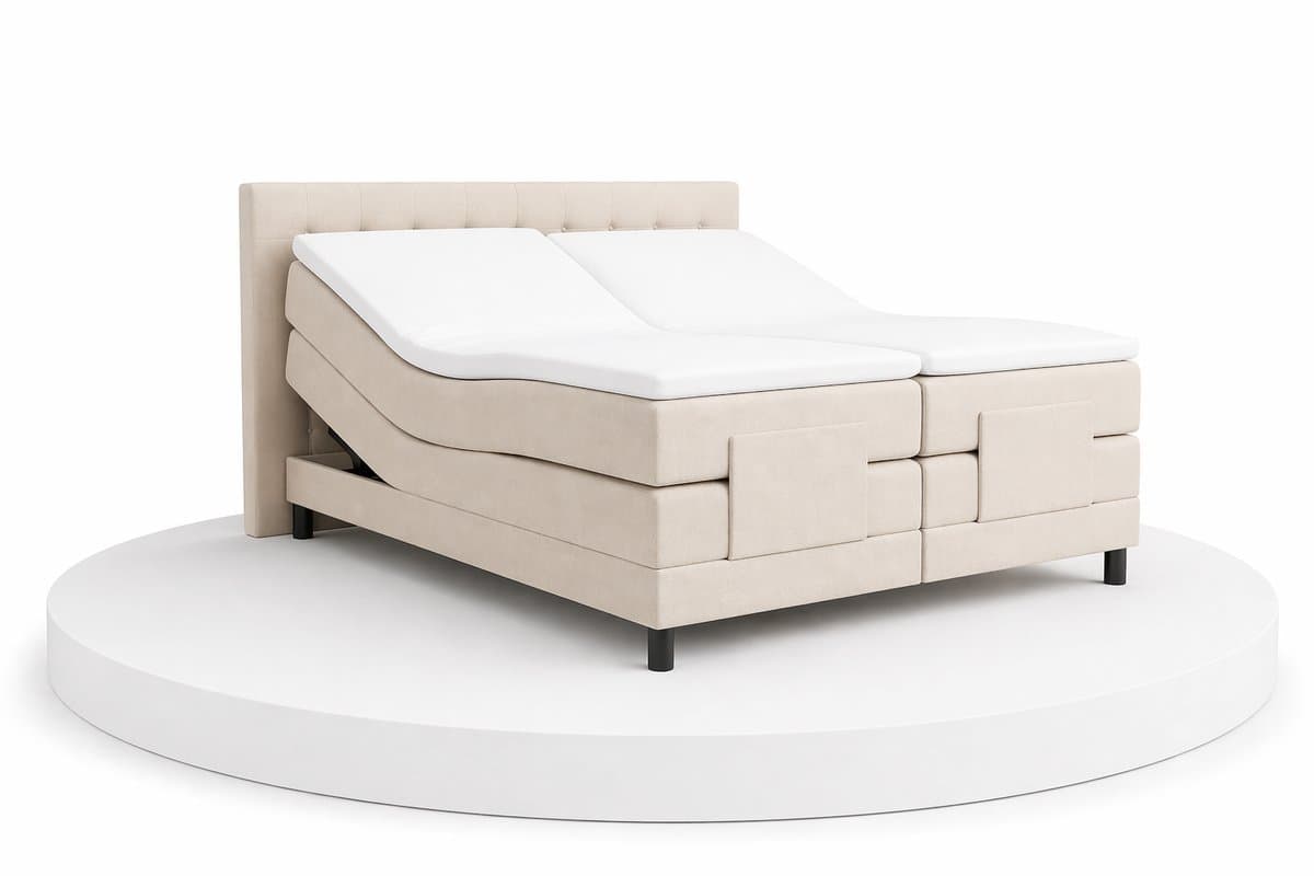 Elektrische Boxspring ErgoLux - 200x210 Compleet - Beige - BalBedden