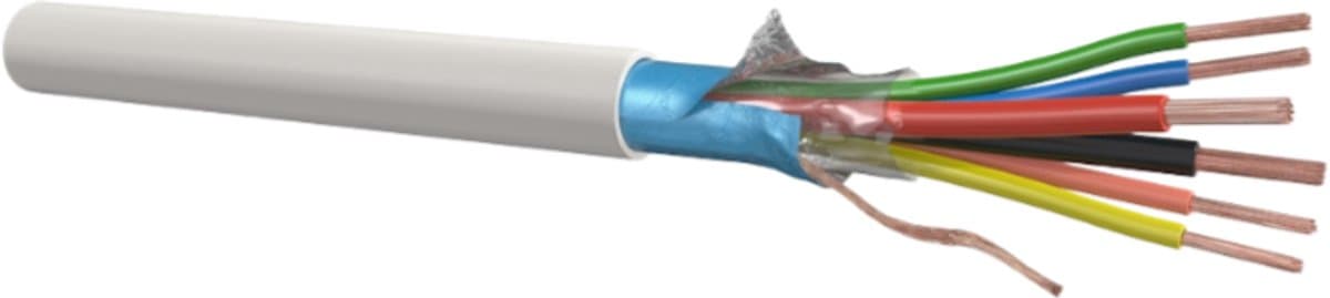 Dynamic alarmkabel LiY(st)Y 2x0.75+4x0.22mm² Dca-s2,d0,a3 per haspel 500 meter