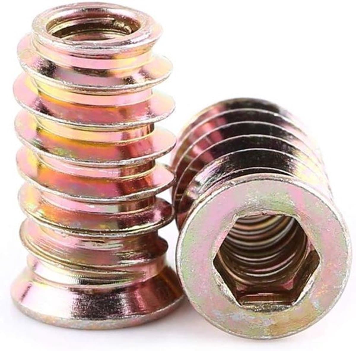 Draadinvoeg M6 M8 M10 - 20 stuks - Messing Knurling Nuts voor Plastic Onderdelen - 3D Printer Onderdelen (M6*20mm)