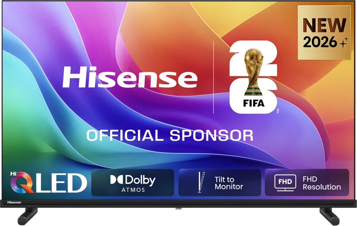 Hisense 50A5S - 50 inch - Hi-QLED - 2026 - Hi-QLED Colour - Dolby Atmos - Tilt to Monitor - FHD Resolution - Noise Reduction - High Contrast