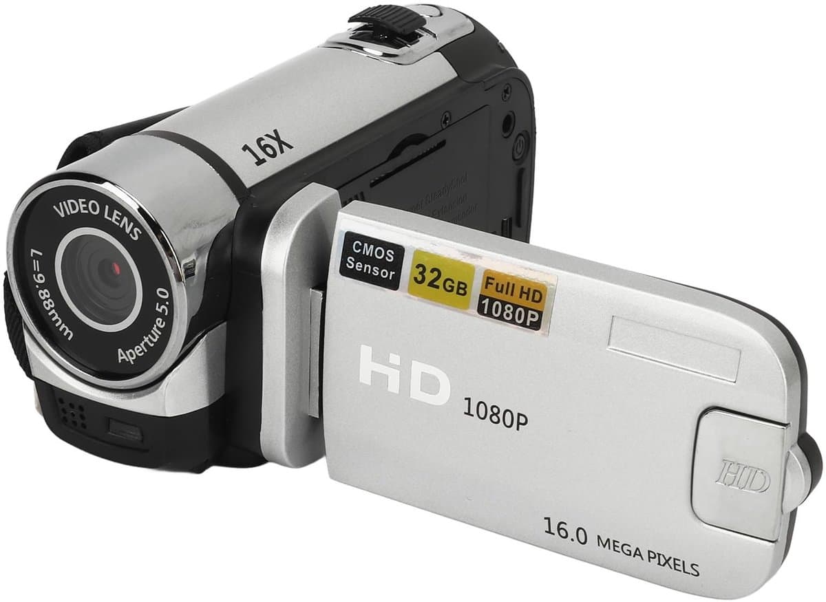 OmGoods - Dailygoody - Videocamerarecorder - 16MP Digitale Camera - USB-aansluiting - Silver - Reisbruiloftopname - Handig voor onderweg - Inclusief vullicht