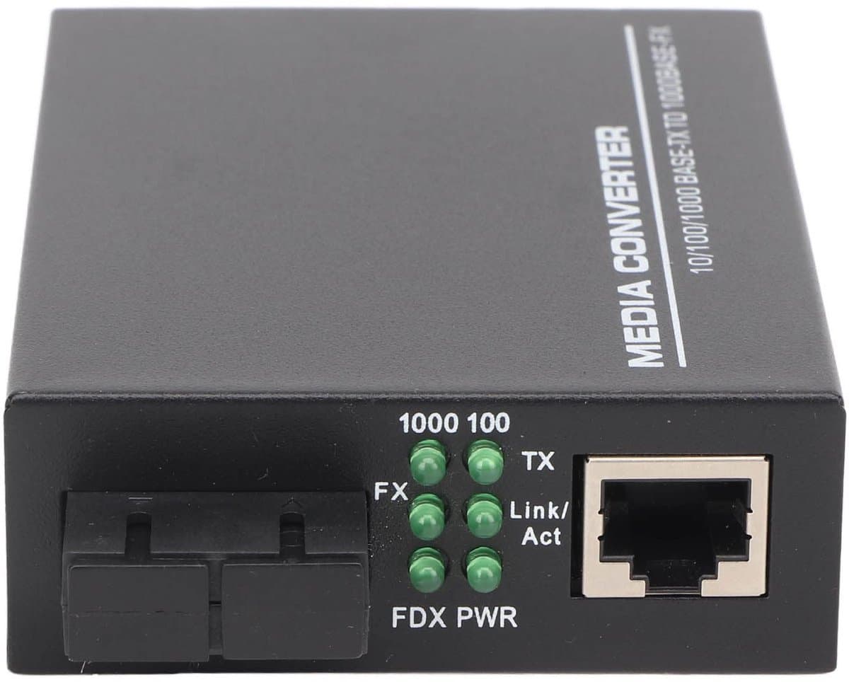 Allecto - Ethernet Switch Converter - 1000Mbps Fiber Transceiver - Snelle verbinding - 2 SC Poorten - Ideaal voor netwerkverbetering - Geschikt voo...