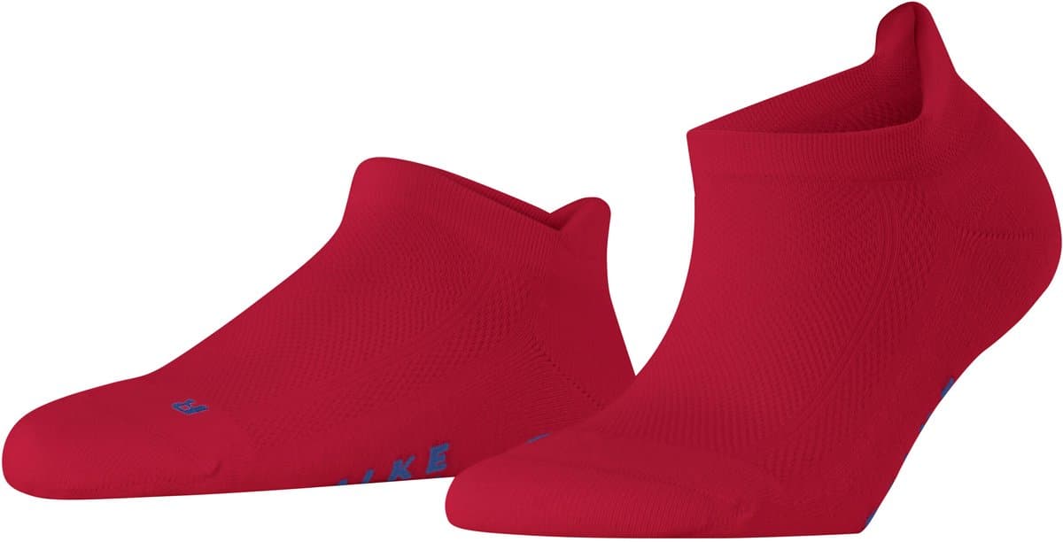 FALKE Cool Kick kort eenkleurig functioneel materiaal sneakersokken enkelsokken dames rood - maat 37-38
