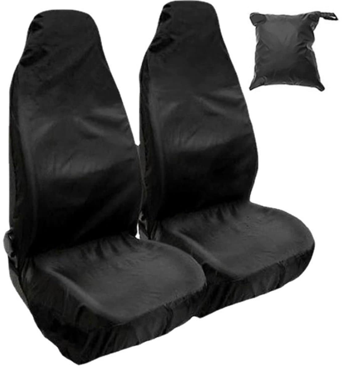 Stoelhoes Auto - Universele Autostoelhoezen - Voor Voorstoelen (Geen Achterbank) - 145x56cm - Oxford-doek - Waterdichte - Antislip - Stofdicht - Herbruikbaar - Eenvoudig in Gebruik - Zwart