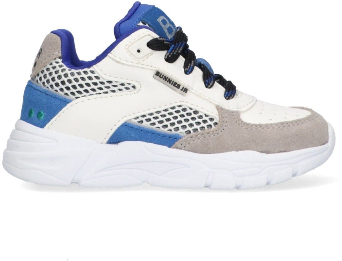 BunniesJR 225342-500 Jongens Lage Sneakers - Blauw/Wit - Leer - Veters