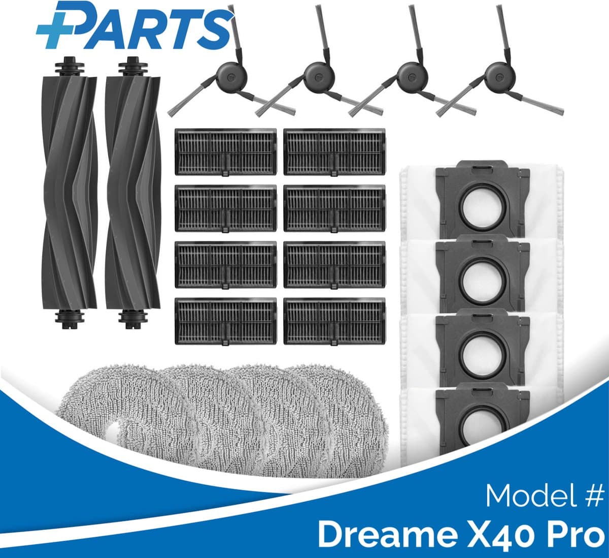 Dreame X40 Pro Onderhoudsset (Plus.Parts® alternatief voor RAK49)