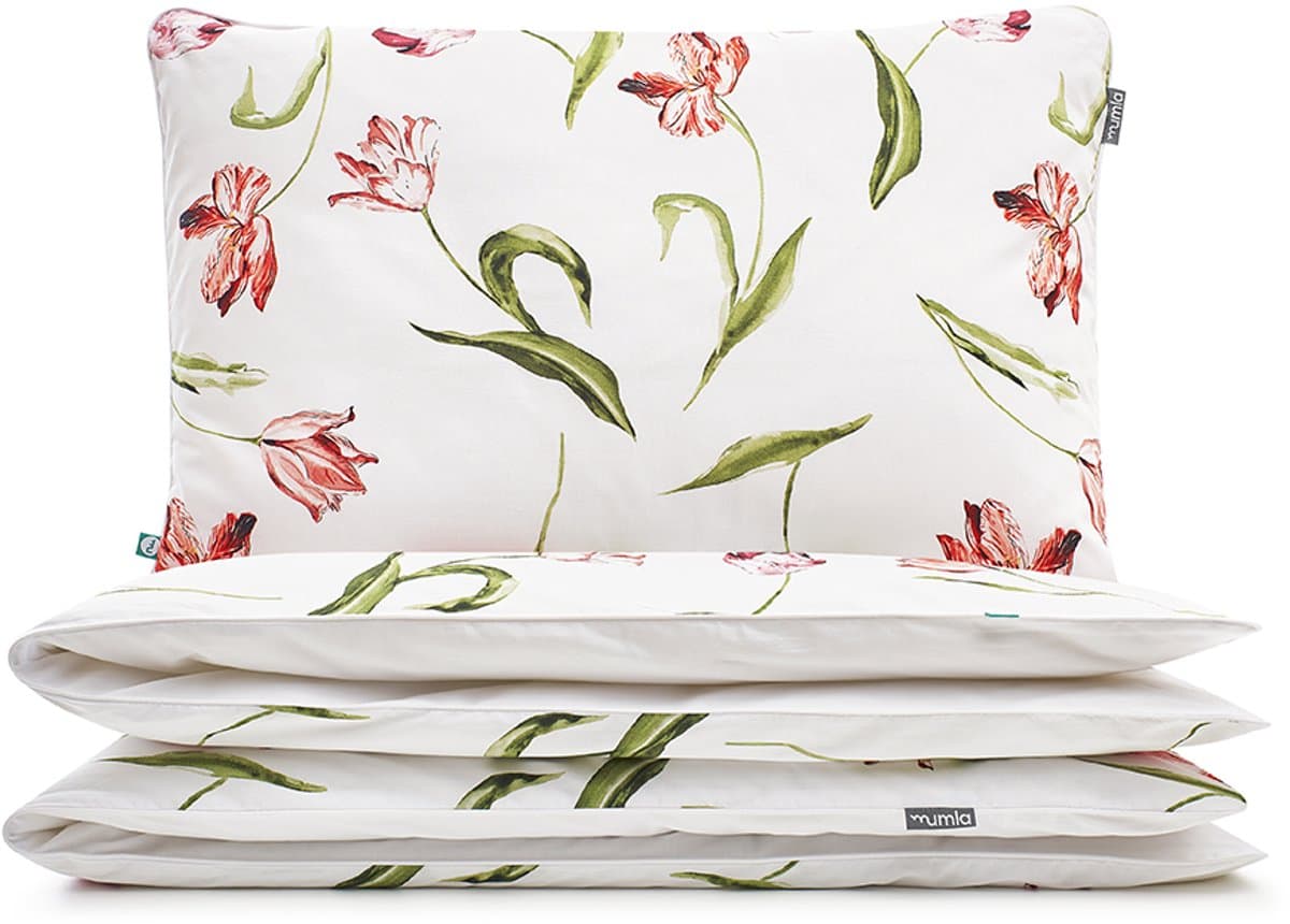 Mumlala Kinderbeddengoed met Tulpen - 100x135 cm - Katoen
