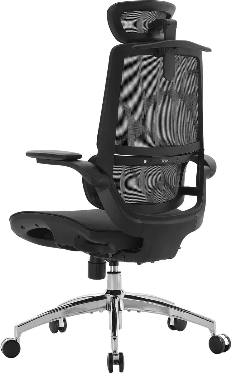 SIHOO M59 Ergonomische Bureaustoel - 3D Opklapbare Armleuningen - Dubbel Rugleuningontwerp en Dynamische Lendensteun - Kantoor/Thuis/Gaming - Zwart