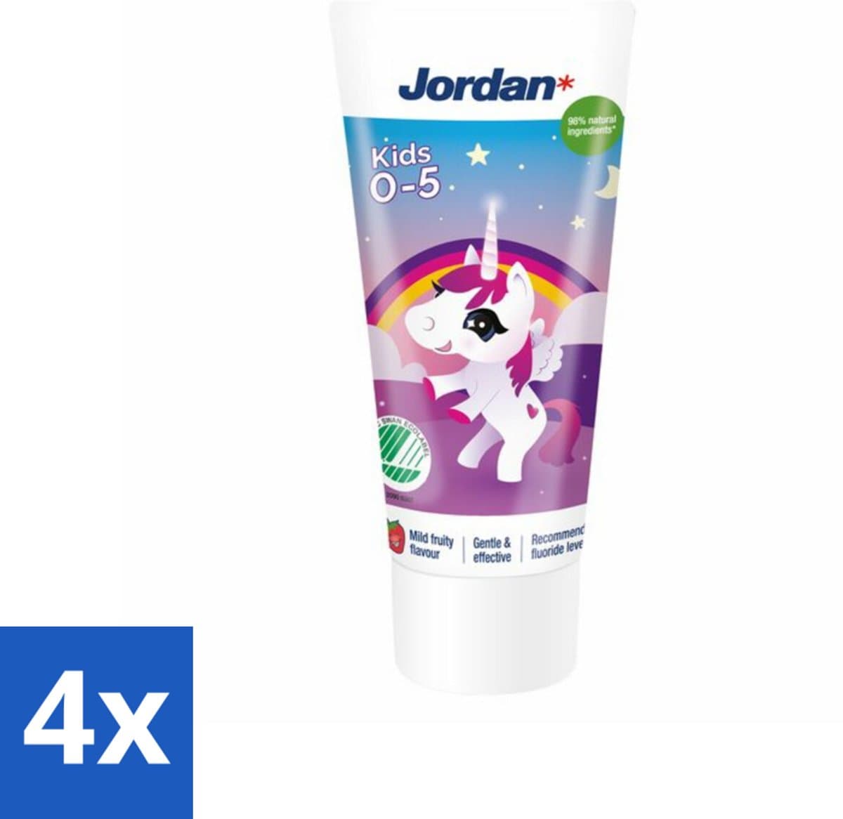 Jordan Tandpasta Kids 0-5 jaar 50 ml - Voordeelverpakking - 4 stuks