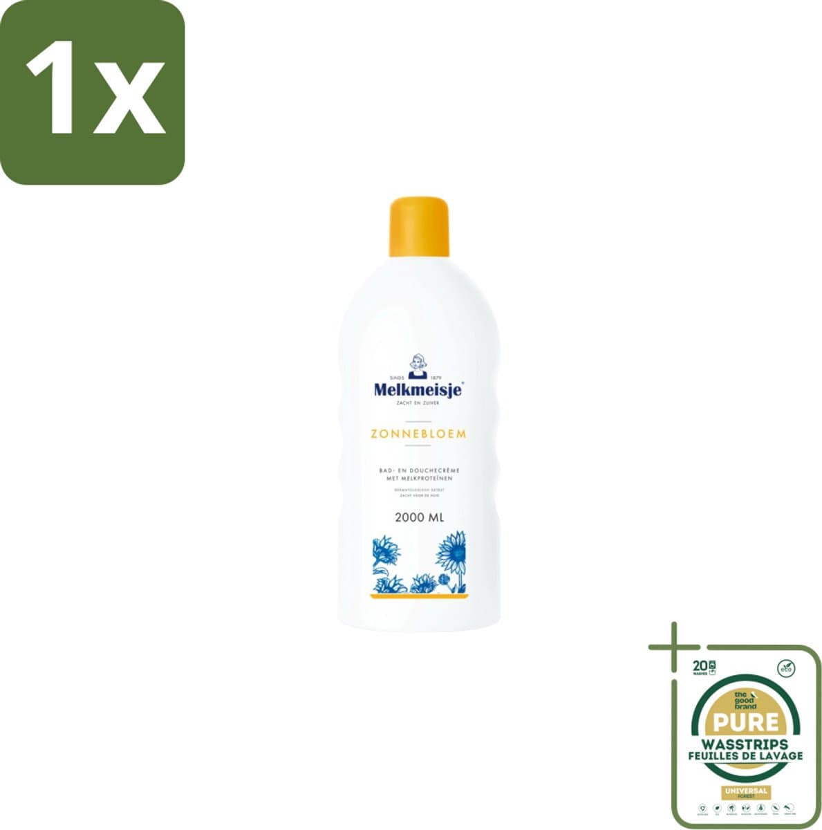 1 x Melkmeisje – Bad & Douchecrème – Zonnebloem – 2000 ml- Koffiezetapparaat