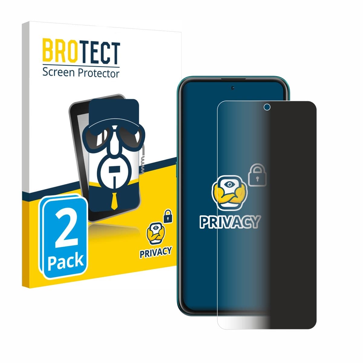 BROTECT - privacy screenprotector voor Nokia X10 - Folie Beschermfolie Blauwlichtfilter 2 Stuks