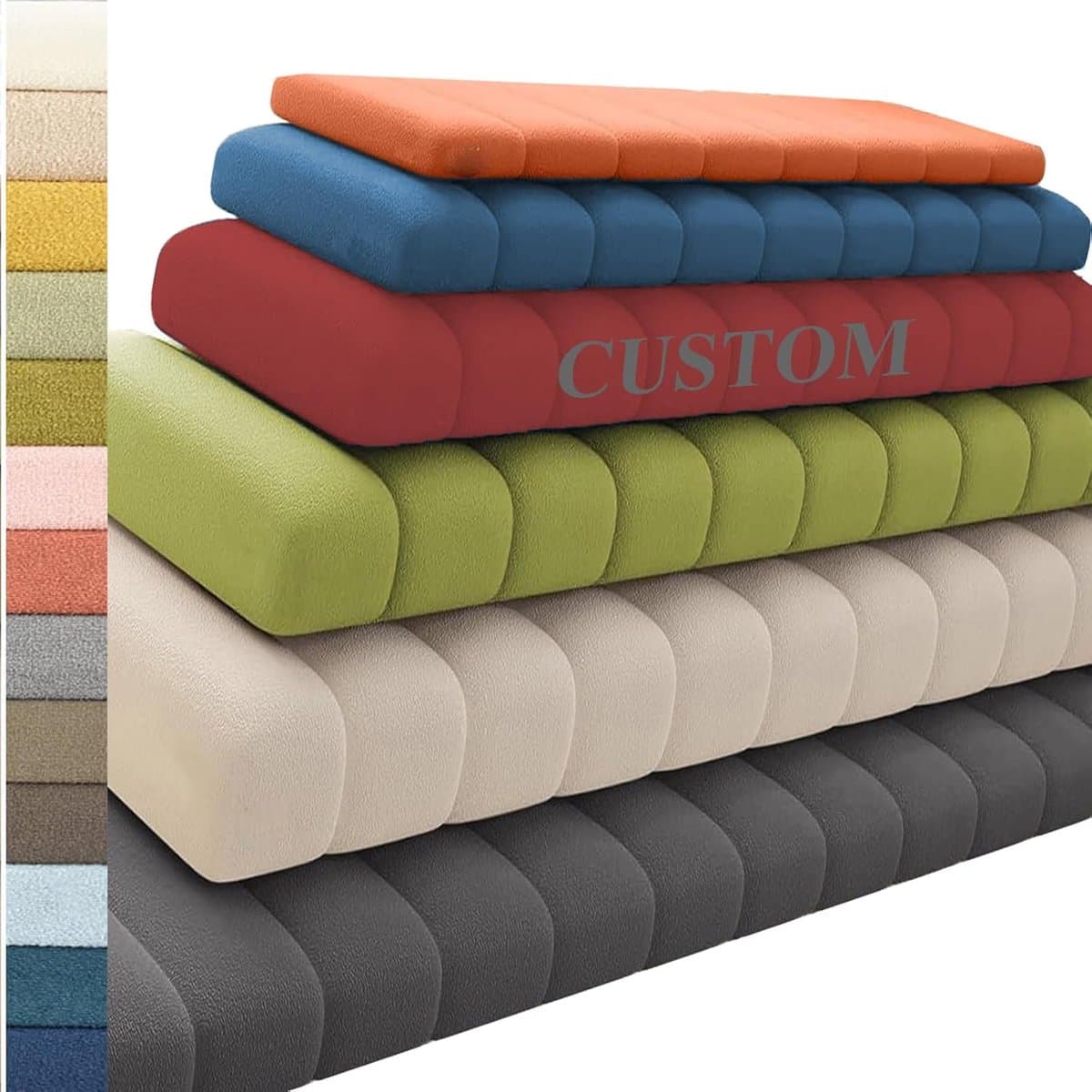 Luxe Teddy Fluweel Zitkussen voor Erker, Tuinbank of Stoel - Antislip - Donkergroen