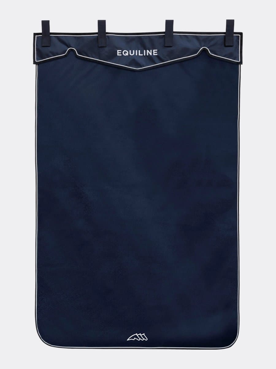 Equiline Stalgordijn Lang Blauw/Zilver koord