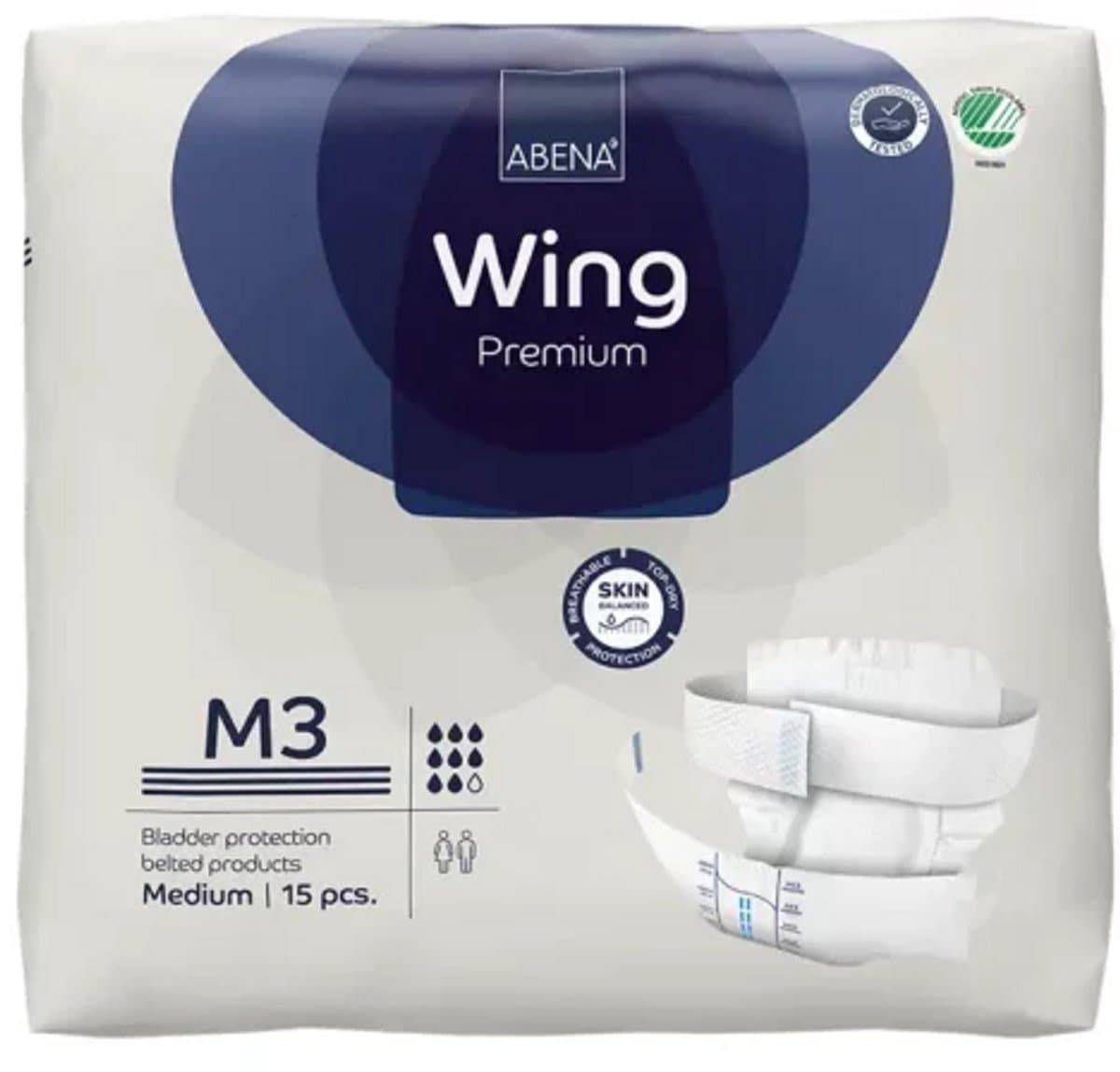 Abena Wing Premium 3 Medium - 8 paquets de 14 protections