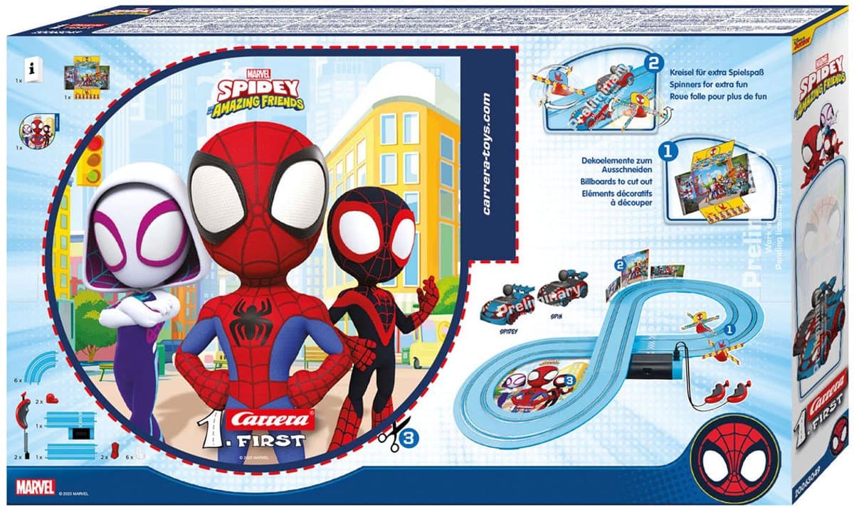 Carrera Eerste Spidey Racebaan Set - 2,4 m, Meerkleurig