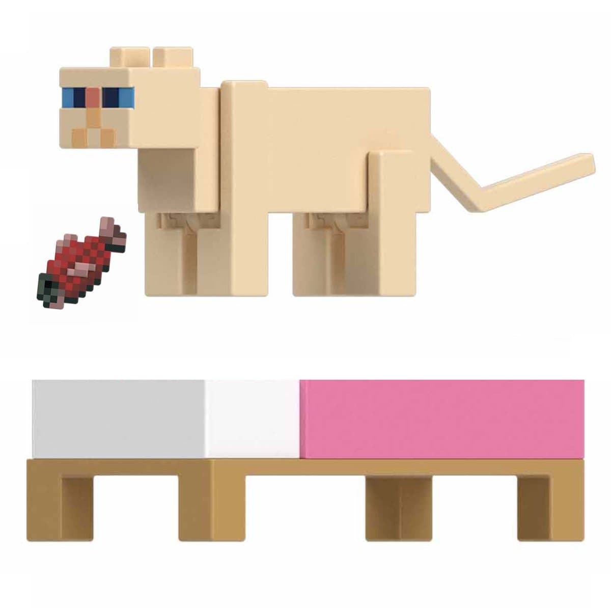 Minecraft Biome Bouwt Perzische Kat Actiefiguur - 8 cm, JCN30