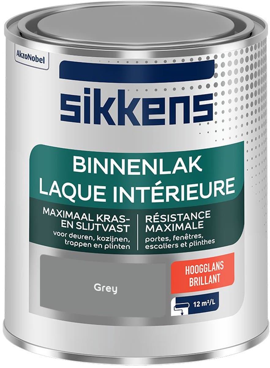 Sikkens Binnenlak Hoogglans - Grey - 0.75 L