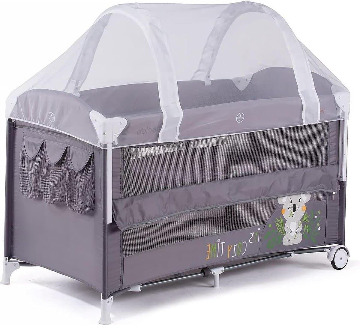 Insectenbescherming Klamboe voor reisbedden 120 x 60 cm - wit - vliegengaas